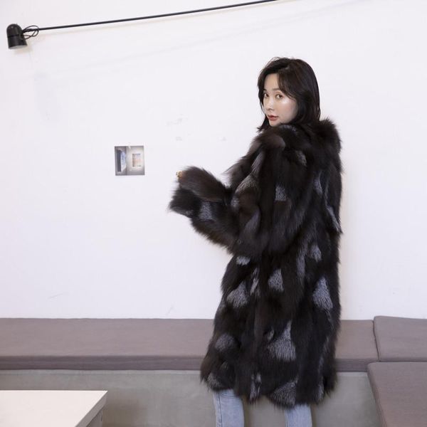 women's fur & faux real natural coat fashion long r warm winter waistcoats custom big size, Black
women's fur & faux real natural coat fashion long r warm winter waistcoats custom big size, Black