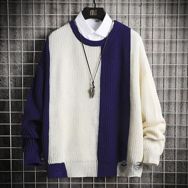 men's sweaters glacialwhale oversized mens knitted sweater men patchwork ripped jumper pullover hip hop harajuku black, White;black
men's sweaters glacialwhale oversized mens knitted sweater men patchwork ripped jumper pullover hip hop harajuku black, White;black