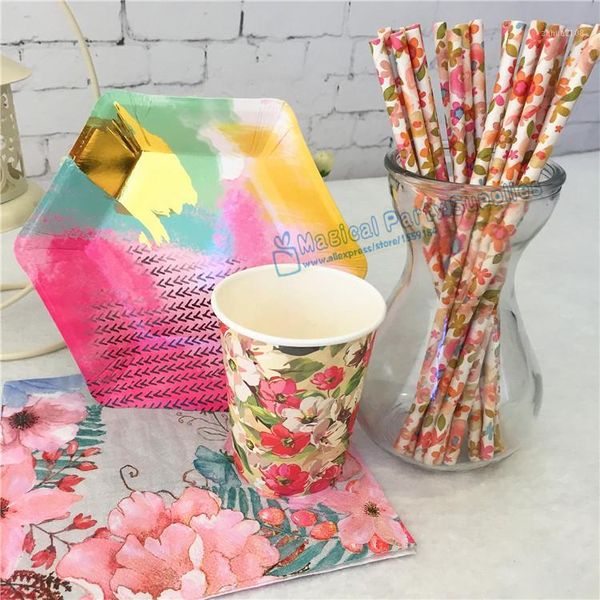 wholesale- 48 sets floral paper tableware country chic party supplies flower straws hexagon foil paper plates cups first birthday decor1
wholesale- 48 sets floral paper tableware country chic party supplies flower straws hexagon foil paper plates cups first birthday decor1