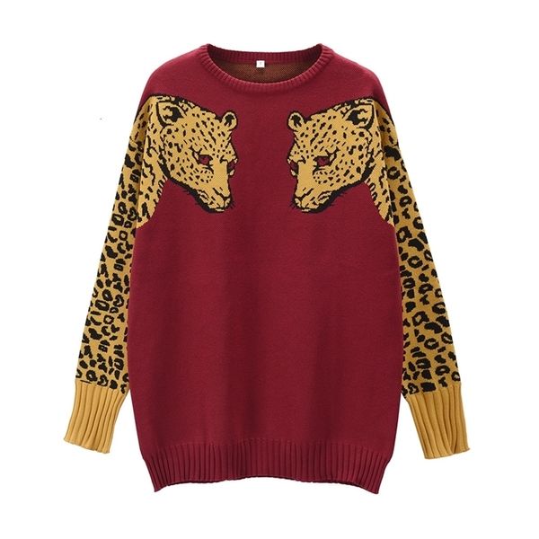 2021 women's nightgown ed autumn new fashion personality loose around the leopard neck printing long sleeve sweater 8j8k, White;black
2021 women's nightgown ed autumn new fashion personality loose around the leopard neck printing long sleeve sweater 8j8k, White;black