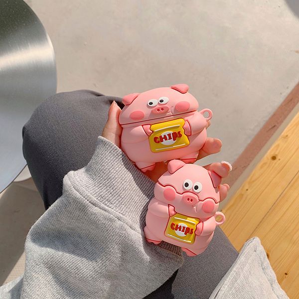 cute cartoon potato chips pig animal 3d case for airpods 1 2 pro box soft silicone wireless bluetooth earphone protective cover
cute cartoon potato chips pig animal 3d case for airpods 1 2 pro box soft silicone wireless bluetooth earphone protective cover