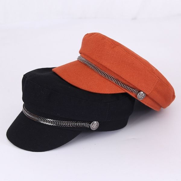 new arrival women men hat autumn winter solid color flat cap casual fashion wild cap man beret chain navy cap y200102, Blue;gray 
new arrival women men hat autumn winter solid color flat cap casual fashion wild cap man beret chain navy cap y200102, Blue;gray