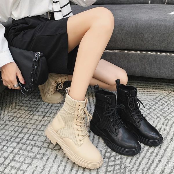 boots women's new boots leather women's british fengfei socks student high short women, Black
boots women's new boots leather women's british fengfei socks student high short women, Black