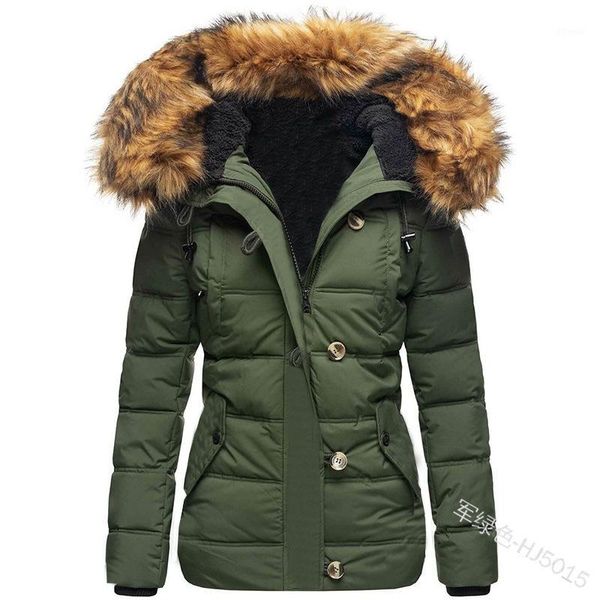 women's down & parkas swqzvt women hooded fur collar slim solid color winter jacket coat 2021 warm ladies clothes1, Black
women's down & parkas swqzvt women hooded fur collar slim solid color winter jacket coat 2021 warm ladies clothes1, Black