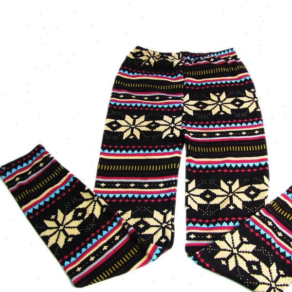 winter women christmas leggings fleece lined ugly tribal snowflake pattern thicken winter legging women pants drop shipping, Black 
winter women christmas leggings fleece lined ugly tribal snowflake pattern thicken winter legging women pants drop shipping, Black