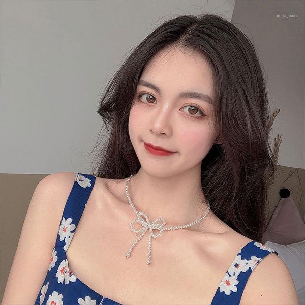 chokers white bowknot simulated pearls silver plated alloy extension chain choker necklace for women1, Golden;silver
chokers white bowknot simulated pearls silver plated alloy extension chain choker necklace for women1, Golden;silver