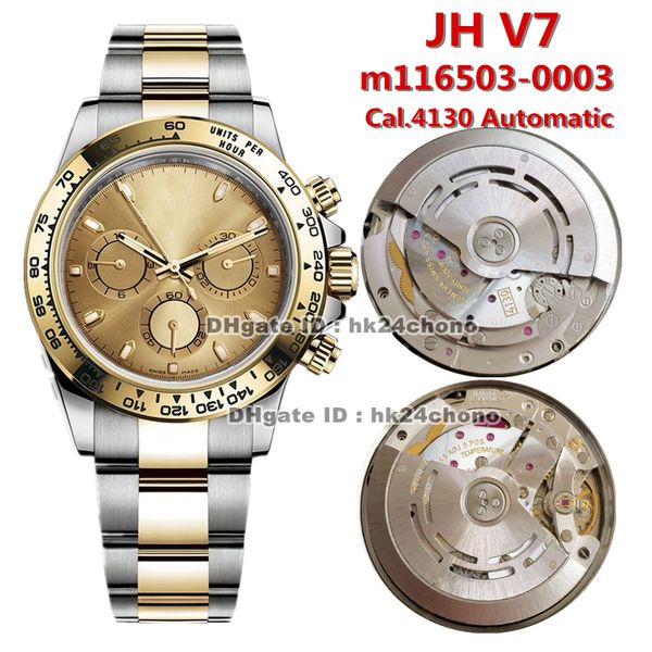 5 styles jh v7 40mm cal.4130 automatic chronograph mens watch m116503-0003 champagne dial 18k gold two tone steel bracelet gents watches, Slivery;brown
5 styles jh v7 40mm cal.4130 automatic chronograph mens watch m116503-0003 champagne dial 18k gold two tone steel bracelet gents watches, Slivery;brown
