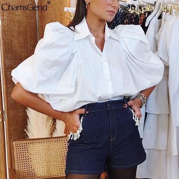 elegant white puff sleeve blouse women shirts office ladies work wear turn down collar womens and blouses female blusas 
elegant white puff sleeve blouse women shirts office ladies work wear turn down collar womens and blouses female blusas