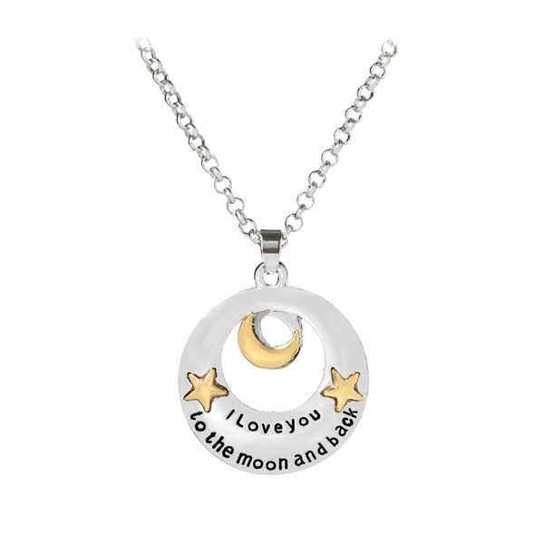 fashion wholesale valentine gifts jewelry i love you to the moon and back dainty star moon necklace, Silver
fashion wholesale valentine gifts jewelry i love you to the moon and back dainty star moon necklace, Silver
