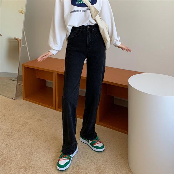 women's jeans zhisilao black women vintage wide leg straight high waist denim pants 2021 chic boyfriend mom retro, Blue
women's jeans zhisilao black women vintage wide leg straight high waist denim pants 2021 chic boyfriend mom retro, Blue