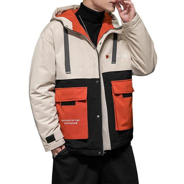 men's down jacket new tooling cotton jacket winter thick down male stand-up collar hit color business casual, Black
men's down jacket new tooling cotton jacket winter thick down male stand-up collar hit color business casual, Black