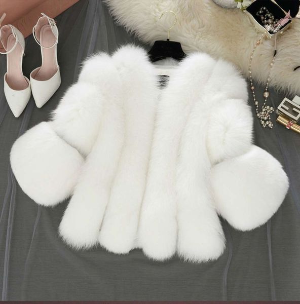 haining fur imitation fox fur new style short coat for women's stitching sleeve casual and versatile short style women, Black
haining fur imitation fox fur new style short coat for women's stitching sleeve casual and versatile short style women, Black