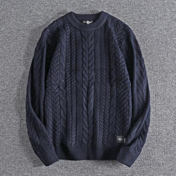 men's sweaters winter warm thick thread knitted jacquard technology versatile european and american round neck sweater 0765, White;black
men's sweaters winter warm thick thread knitted jacquard technology versatile european and american round neck sweater 0765, White;black