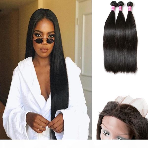 brazilian straight hair with 360 lace frontal closure human hair 3 bundles with closure natural color pre plucked 360 lace frontal, Black
brazilian straight hair with 360 lace frontal closure human hair 3 bundles with closure natural color pre plucked 360 lace frontal, Black
