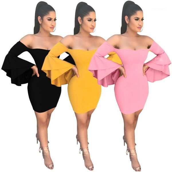 casual dresses ladies 2021 summer flared long-sleeved strapless mini dress party club slim dress1, Black;gray
casual dresses ladies 2021 summer flared long-sleeved strapless mini dress party club slim dress1, Black;gray