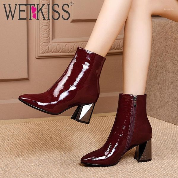 wetkiss thick high heels women ankle boots square toe zip footwear patent leather female boot shoes woman 2020 spring new black1, Black
wetkiss thick high heels women ankle boots square toe zip footwear patent leather female boot shoes woman 2020 spring new black1, Black