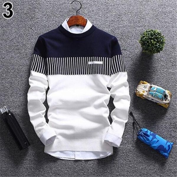 casual fashion men's autumn strip color block knitwear jumper pullover sweater1, White;black
casual fashion men's autumn strip color block knitwear jumper pullover sweater1, White;black