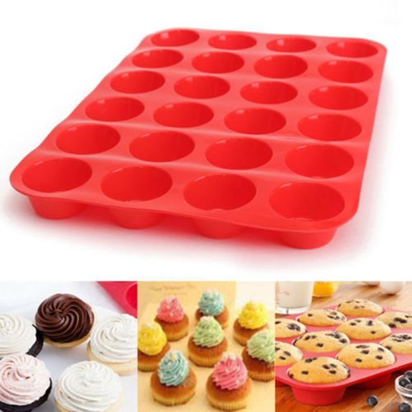 24 cavity mini muffin silicone soap cookies cupcake bakeware pan tray mould safe tools kitchen baking scraper 1pc1
24 cavity mini muffin silicone soap cookies cupcake bakeware pan tray mould safe tools kitchen baking scraper 1pc1