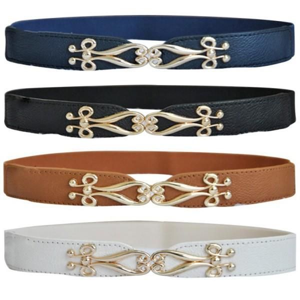 belts women fashion thin flower gold metal buckle elastic stretch corset waist belt, Black;brown
belts women fashion thin flower gold metal buckle elastic stretch corset waist belt, Black;brown