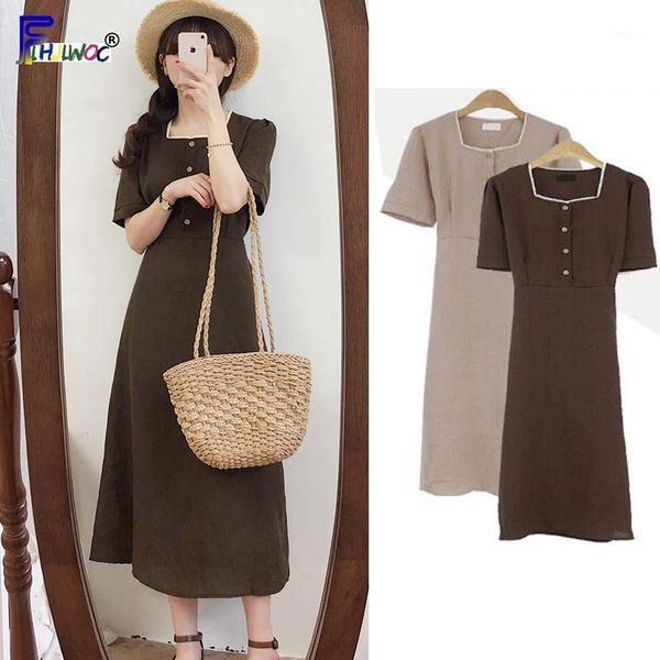 vintage cute dresses long woman summer short sleeve casual preppy style a line button shirt dress cotton linen 51271, Black;gray
vintage cute dresses long woman summer short sleeve casual preppy style a line button shirt dress cotton linen 51271, Black;gray