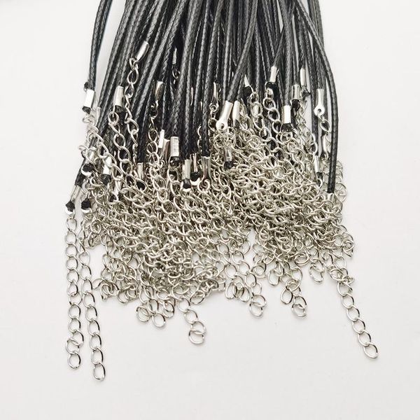 wholesale 2mm 58+5cm jewelry clasp lobster clasp necklace rope wax leather cord black necklace lanyard pendant cords 10 jllnpx, Silver
wholesale 2mm 58+5cm jewelry clasp lobster clasp necklace rope wax leather cord black necklace lanyard pendant cords 10 jllnpx, Silver