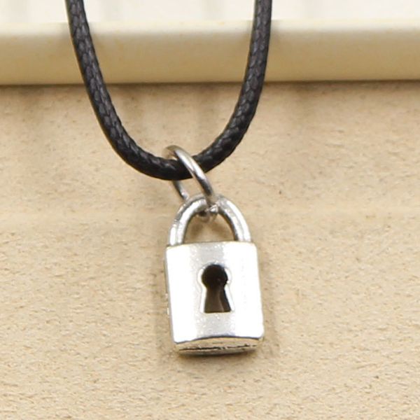 fashion lock necklace pendant women jewelry black leather punk choker gothic leather necklace friendship gift n3oa, Silver
fashion lock necklace pendant women jewelry black leather punk choker gothic leather necklace friendship gift n3oa, Silver