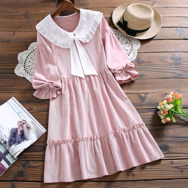 mori girl corduroy solid cute dress new autimn fashion bow long sleeve sweet vestidos drop shipping, Black;gray
mori girl corduroy solid cute dress new autimn fashion bow long sleeve sweet vestidos drop shipping, Black;gray