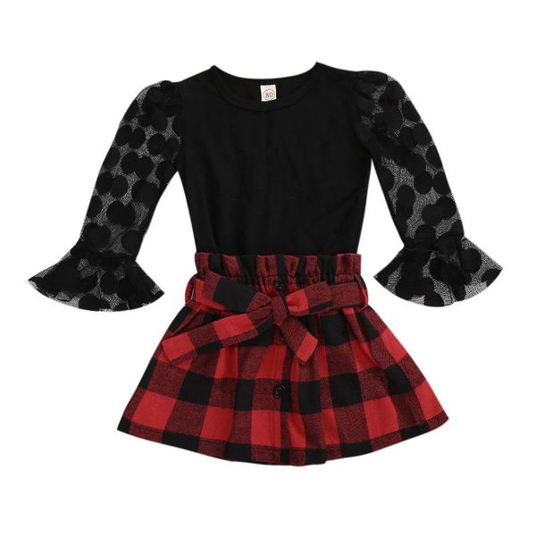 girl mesh long sleeve shirt plaid skirt mesh stitching decoration flared sleeves clothing set, White
girl mesh long sleeve shirt plaid skirt mesh stitching decoration flared sleeves clothing set, White