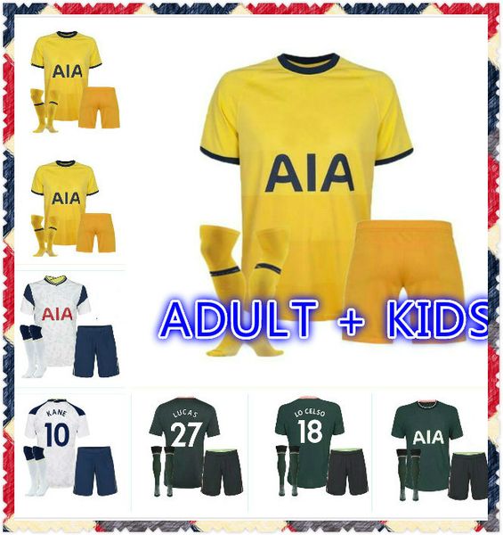 kids kit 20 21 kane son bergwijn ndombele soccer jerseys lucas dele jersey football kit suit with socks lo celso home bale, Black;yellow
kids kit 20 21 kane son bergwijn ndombele soccer jerseys lucas dele jersey football kit suit with socks lo celso home bale, Black;yellow