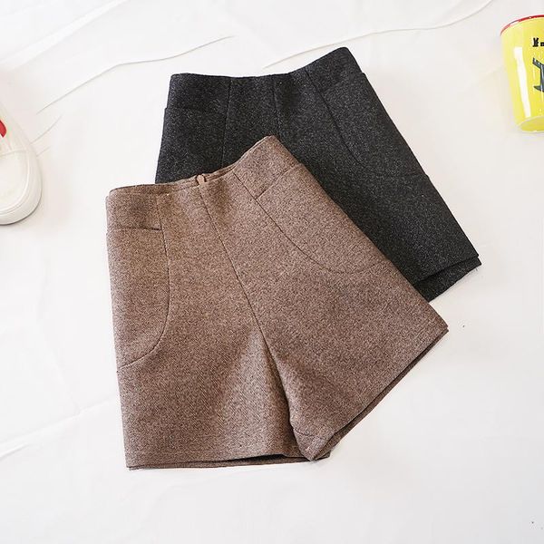 women's shorts 2021 autumn woolen women winter high waist wide leg solid plus size xxl female warm thicken booty, White;black
women's shorts 2021 autumn woolen women winter high waist wide leg solid plus size xxl female warm thicken booty, White;black