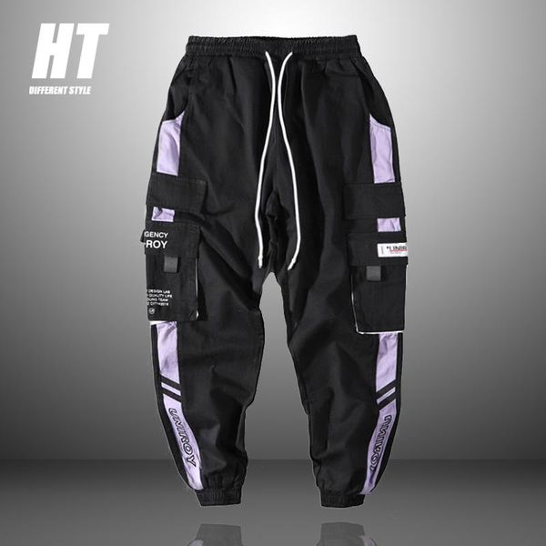 men's pants hip hop ribbons purple cargo men 2021 korean fashion streetwear joggers pockets elastic waist sweatpant ins, Black
men's pants hip hop ribbons purple cargo men 2021 korean fashion streetwear joggers pockets elastic waist sweatpant ins, Black