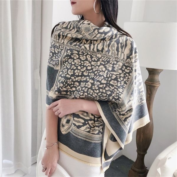 leopard print winter cashmere scarf women new thick warm shawls and wraps summer office lady air conditioner ppashmina y201007, Blue;gray
leopard print winter cashmere scarf women new thick warm shawls and wraps summer office lady air conditioner ppashmina y201007, Blue;gray