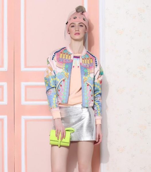 2016 women winter spring fashion stand jacket flower print women coat colorful bomber jacket drop shipping, Black;brown
2016 women winter spring fashion stand jacket flower print women coat colorful bomber jacket drop shipping, Black;brown