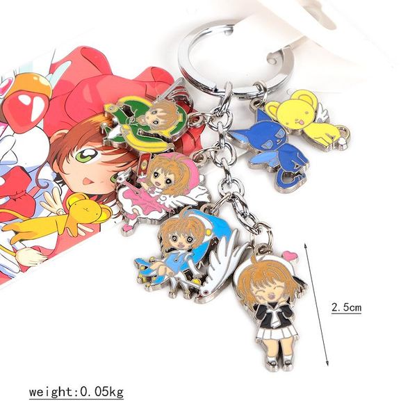 cartoon card captor sakura charms keychain jewelry key chain keyrings key holder accessories, Silver
cartoon card captor sakura charms keychain jewelry key chain keyrings key holder accessories, Silver