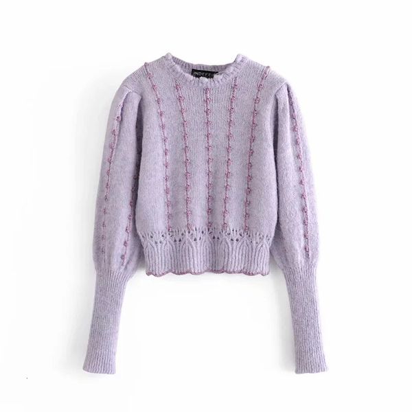 2021 new autumn winter woman sweaters fashion purple metallic thread long puff sleeve cropped knitted sweater women pullovers f3e8, White;black
2021 new autumn winter woman sweaters fashion purple metallic thread long puff sleeve cropped knitted sweater women pullovers f3e8, White;black