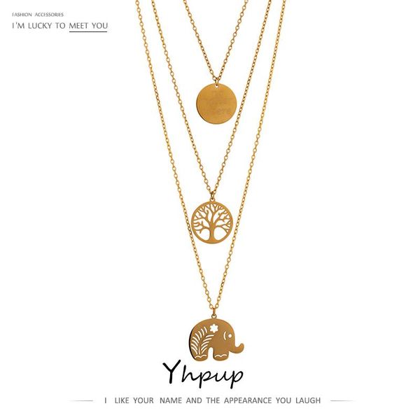 yhpup layered sweater chain elephant pendant necklace stainless steel for women trendy life tree statement choker necklace 2020, Silver
yhpup layered sweater chain elephant pendant necklace stainless steel for women trendy life tree statement choker necklace 2020, Silver