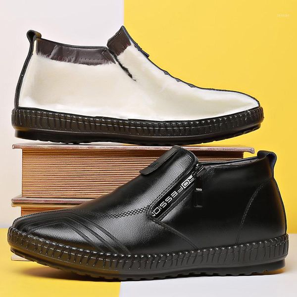 2019 newly man winter boots quality cowhide leather shoe white warm thicken inner 38-44 man snow zipper leather boots1, Black
2019 newly man winter boots quality cowhide leather shoe white warm thicken inner 38-44 man snow zipper leather boots1, Black