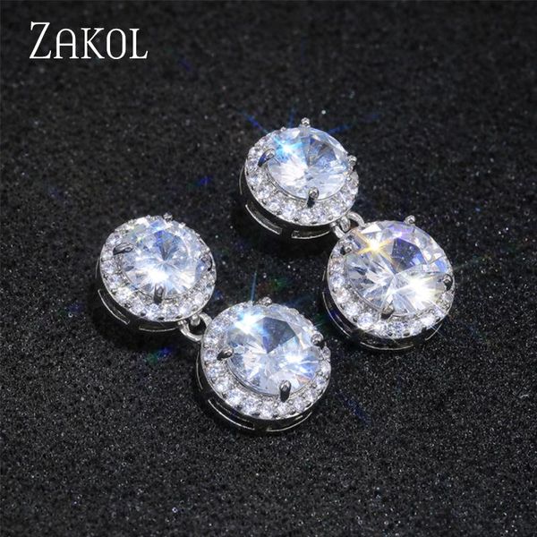 zakol new exquisite luxury shining round cubic zirconia dangle earrings fashion women wedding engagement evening party jewelry, Silver
zakol new exquisite luxury shining round cubic zirconia dangle earrings fashion women wedding engagement evening party jewelry, Silver