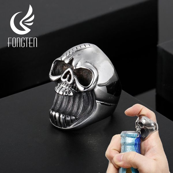 fongten rock skull head ring man gothic stainless steel punk men corkscrew accessories viking jewelry special gift wmtgez, Bronze;silver
fongten rock skull head ring man gothic stainless steel punk men corkscrew accessories viking jewelry special gift wmtgez, Bronze;silver