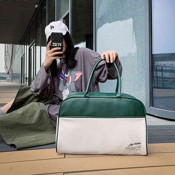 travelling bag duffel s zhihao leather short distance hand luggage pu color matching fashion men's and women's sports fitness
travelling bag duffel s zhihao leather short distance hand luggage pu color matching fashion men's and women's sports fitness