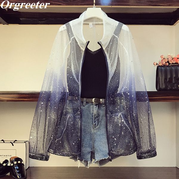 separately sale 3 piece set women gradient mesh star sequins sunscreen shirt + solid knit vest +high waist denim shorts suits lj201120, White
separately sale 3 piece set women gradient mesh star sequins sunscreen shirt + solid knit vest +high waist denim shorts suits lj201120, White