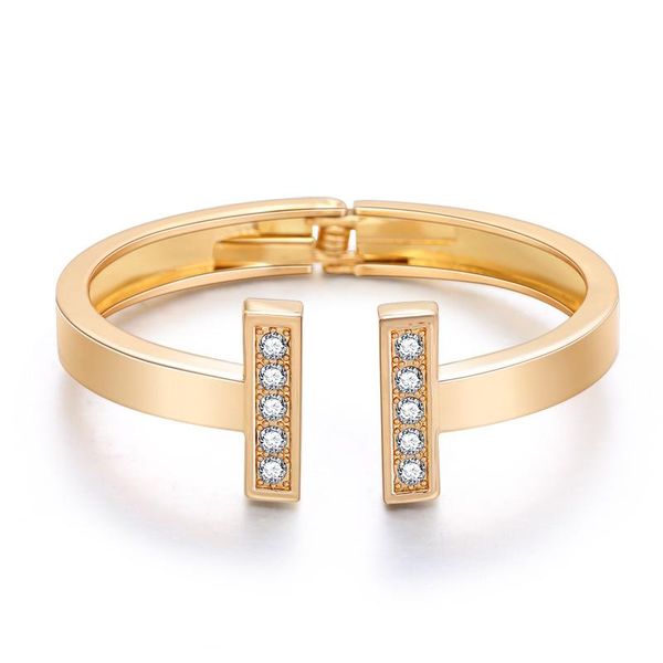 bangle t-shaped opening crystal bracelet adjustable size simple and elegant jewelry wholesale, Black
bangle t-shaped opening crystal bracelet adjustable size simple and elegant jewelry wholesale, Black