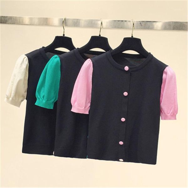 korean fashion knitted sweaters women 2020 summer lantern sleeve o-neck single-breasted fashion ladies pullovers 1, White;black
korean fashion knitted sweaters women 2020 summer lantern sleeve o-neck single-breasted fashion ladies pullovers 1, White;black