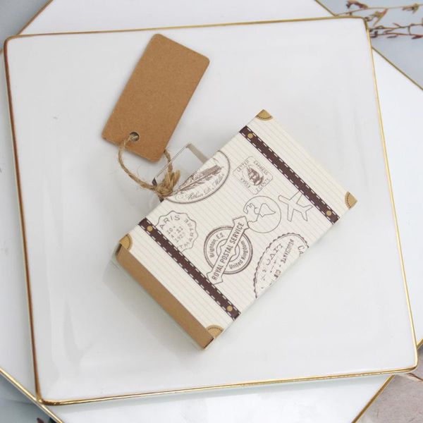 50pcs mini suitcase shape candy box vintage kraft paper with tag and burlap twine for wedding travel themed party decor
50pcs mini suitcase shape candy box vintage kraft paper with tag and burlap twine for wedding travel themed party decor