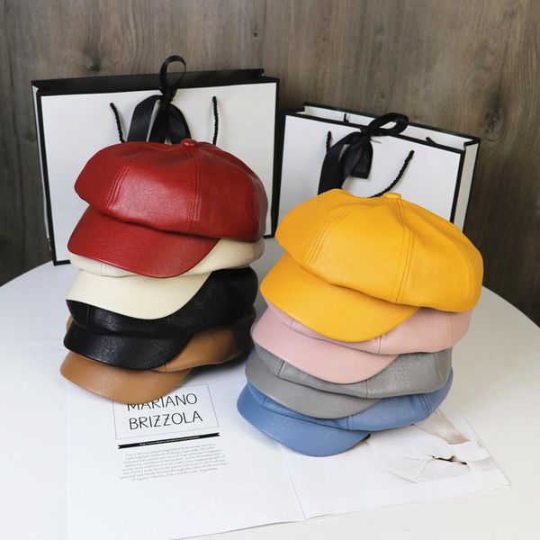 berets 2021 classic pu leather women beret summer thin octagonal cap hats stylish artist painter sboy caps black grey, Blue;gray
berets 2021 classic pu leather women beret summer thin octagonal cap hats stylish artist painter sboy caps black grey, Blue;gray