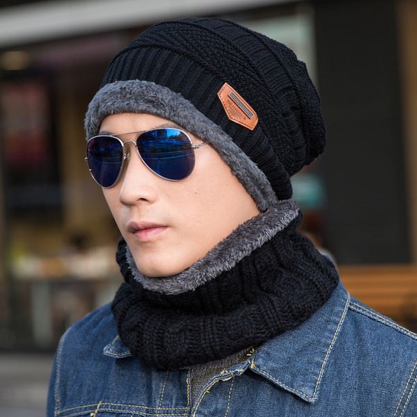 men's hats 2020 autumn/winter new style knitted woolen cap patch and velvet warm cap hat bib set
men's hats 2020 autumn/winter new style knitted woolen cap patch and velvet warm cap hat bib set