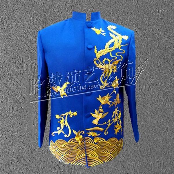 men's suits & blazers s-5xl 2021 men's clothing fashion slim embroidered suit mounted royal costume chinese tunic groom plus size, White;black
men's suits & blazers s-5xl 2021 men's clothing fashion slim embroidered suit mounted royal costume chinese tunic groom plus size, White;black