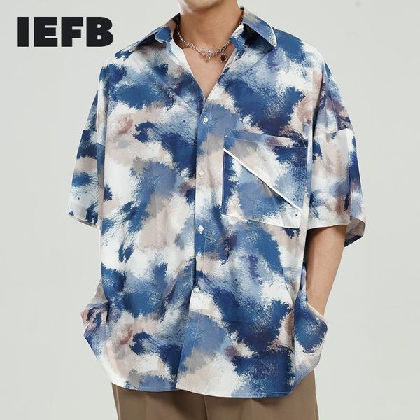 iefb men's clothing new oversized tie dye short sleeve shirt for men korean fashion loose spring summer new for men 9y5660, White;black
iefb men's clothing new oversized tie dye short sleeve shirt for men korean fashion loose spring summer new for men 9y5660, White;black