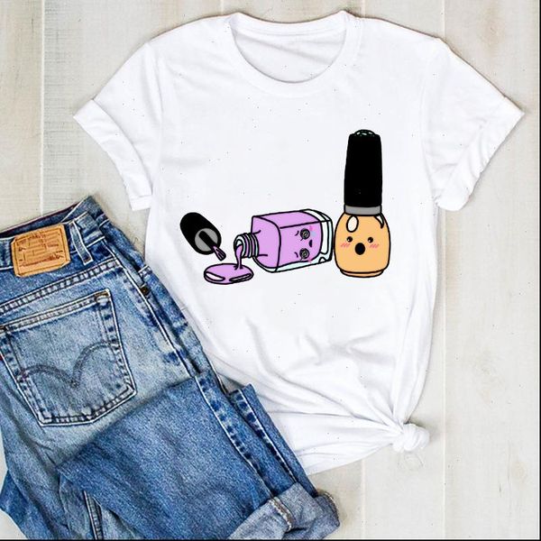 women lady fingernail beauty lady cute cartoon print ladies summer tee tshirt womens female shirt clothes graphic t shirt, White
women lady fingernail beauty lady cute cartoon print ladies summer tee tshirt womens female shirt clothes graphic t shirt, White