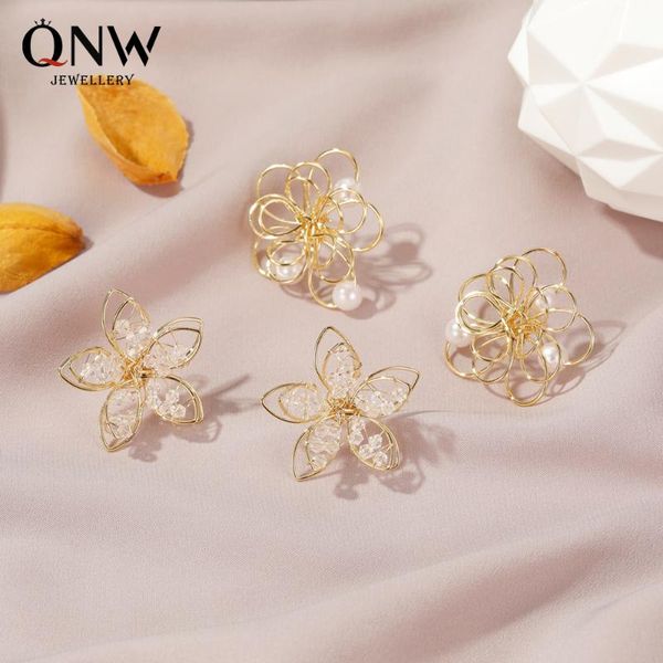 new korean fashion spirit crystal creative handmade 3d flower women earrings, Golden;silver
new korean fashion spirit crystal creative handmade 3d flower women earrings, Golden;silver